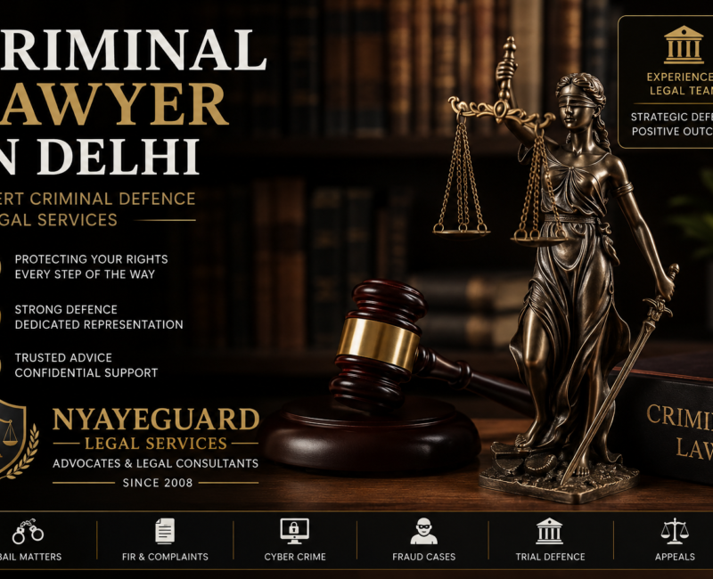 Criminal Lawyer in Delhi – Expert Criminal Defence Services by NyayeGuard