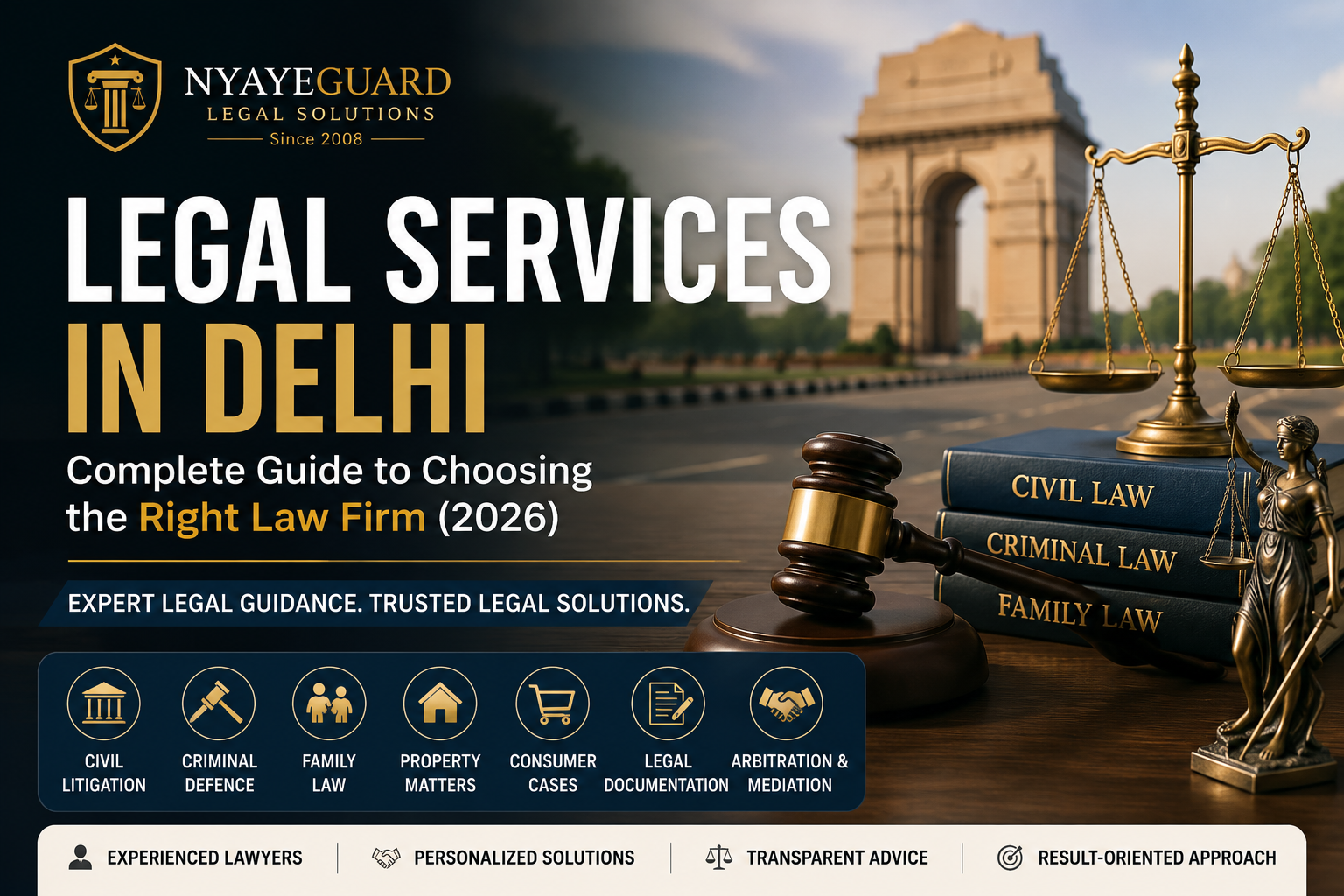 Legal Services in Delhi – Complete Guide to Choosing the Right Law Firm by NyayeGuard