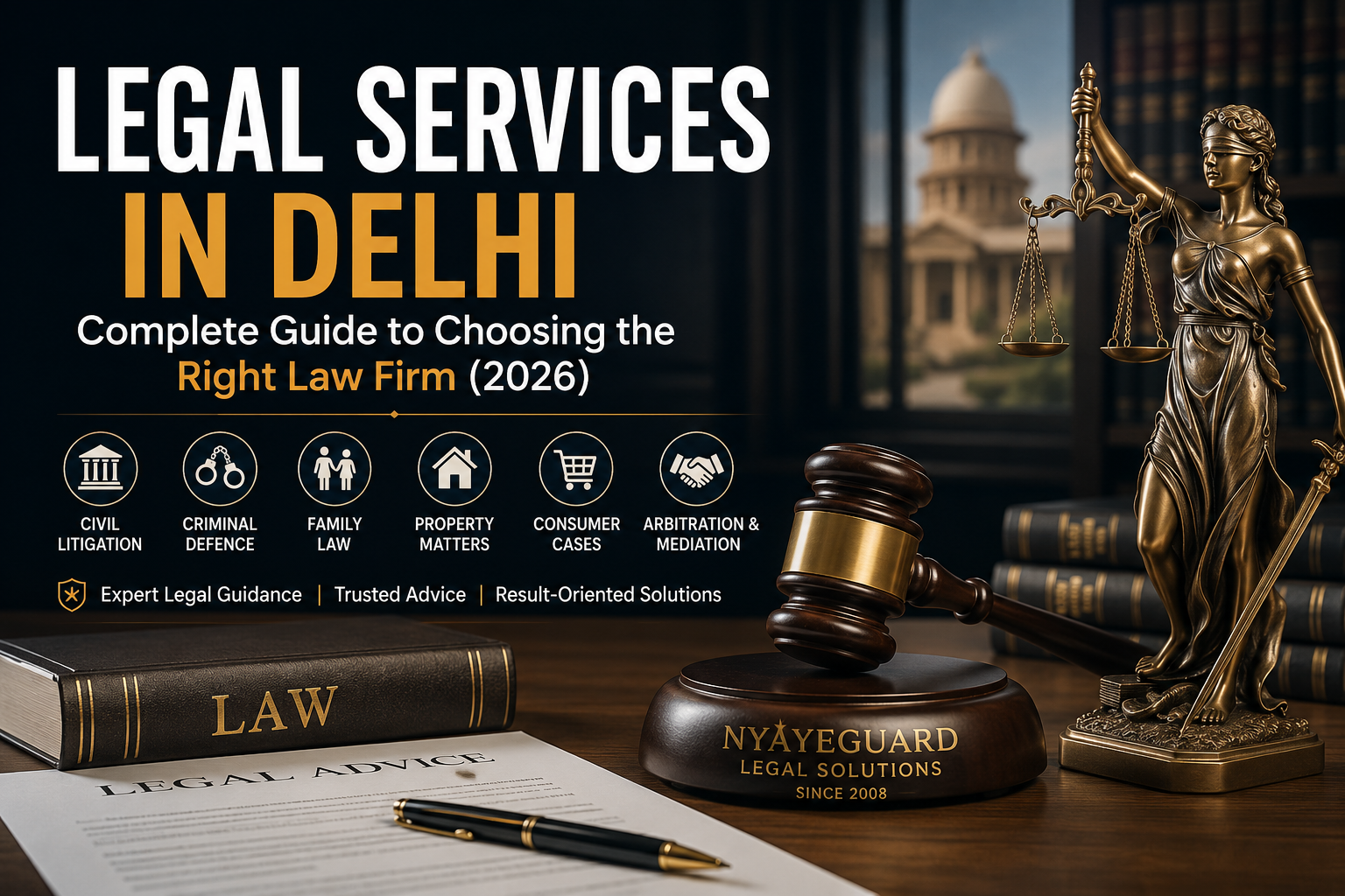 Legal Services in Delhi - Complete Guide to Choosing the Right Law Firm by NyayeGuard