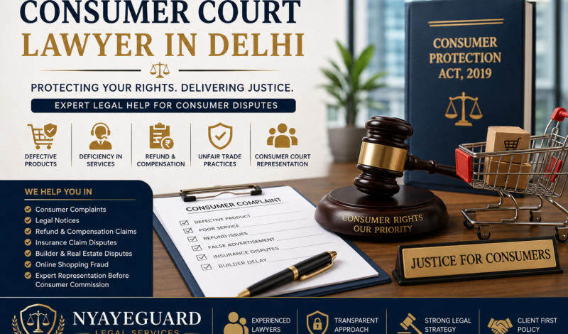 Consumer Court Lawyer in Delhi providing expert legal services for consumer complaints, defective products, refund claims, compensation, service disputes, and consumer court representation.